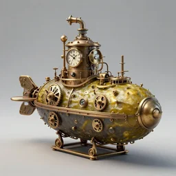 steampunk steam powered powered ( ( ( pickle ) ) ), pickle in shape of clockwork submarine