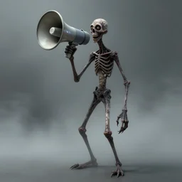 megaphone with a thin long body, arms and legs. character concept art, extremely high details, octane render, fog, horror, artstation contest winner, digital art by zdzislaw beksinski, wayne barlowe, dariusz zawadzki. masterpiece