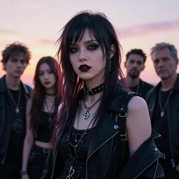 photographic portrait of a stunningly beautiful goth emo cyberpunk female in soft dreamy light at sunset, contemporary fashion shoot, by edward robert hughes, annie leibovitz and steve mccurry, david lazar, jimmy nelsson, breathtaking, 8 k resolution, extremely detailed, beautiful, establishing shot, artistic, hyperrealistic, beautiful face, octane render