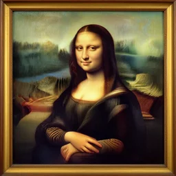 mona lisa, oil painting by van gogh