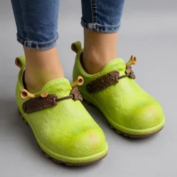 shoes work, shoes art design of shrek in shape shoes product design an shrek, shoes in the shape of shrek