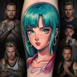 highly detailed portrait of bulma, photographic realistic background, by greg rutkowski, by nikkohurtado, by stevebutchertattoos, by den _ yakovlev, by niki 2 3 gtr, by sivak _, by tonysantos _ tattoo, by greg tocchini, by joe fenton, trending on instagram, award winning details