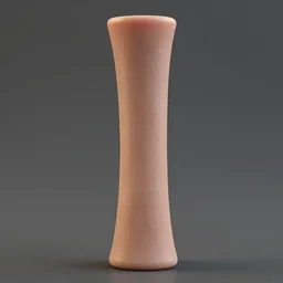 a 3d model of a tube shape, straight smooth vertical, texture-mapped with human skin, highly realistic, Surface Painter, hyper-real, 4k, Octane render