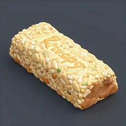 A 3D model of a rice krispy treat in Half-Life 2