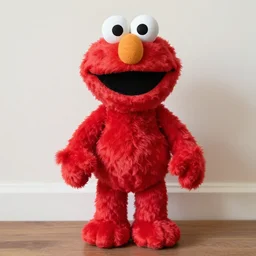 realistic elmo in real life, photographed by trevor henderson