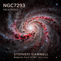 Digital art. NGC7293 Helix Nebula in intrared by VISTA telescope, Chile. clay by Stephen Gammell, by Roberto Ferri calm