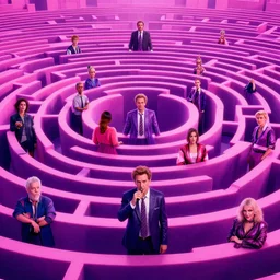 highly manicured pink purple labyrinth bridges, highly detailed, bright neon colors, synthwave, cinematic, michael whelan, jim burns, robert morello, vladimir kush, chris foss, tim white, alfred kelsner, kubrick, bob eggleton, boris vallejo, lisa frank