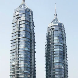 two high transparent towers with stacked makeshift squatter shacks made up of glass, hasselblad, fine details, photographed by julie blackmon