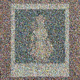 Polaroid photo of fragmented greek sculpture of Disney's Elsa