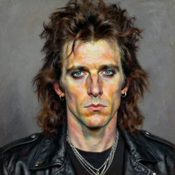 high quality high detail painting by lucian freud, hd, portrait of lemmy from motorhead
