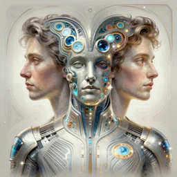 symmetry!! portrait of scientist, tech wear, scifi, glowing lights!! intricate elegant, highly detailed, digital painting, artstation, concept art, smooth, sharp focus, illustration, art by artgerm and greg rutkowski and alphonse mucha