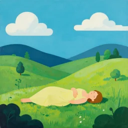 lullaby by ross tran, detailed painting, pop surrealism, a vivid landscape, a simple vector based illustration, minimalist, an ultrafine detailed painting by rafal olbinski, airbrush art, artgerm, very detailed, skeuomorphic, behance contest winner