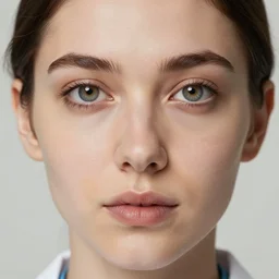 a photograph of a young woman doctor, dof, sharp focus, highly detailed face, symmetric face, realistic iris, cinestill 8 0 0 t, photography by paolo roversi