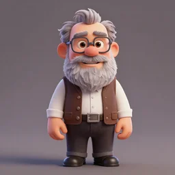 Walter white as an pixar character, 3D Render