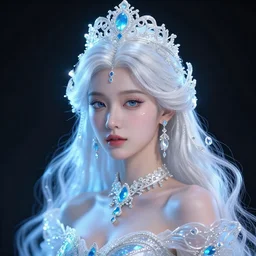 wonderful princess of vines with a clear skin, ornate 8 k gorgeous intricate white detailed, accent blue lighting, dramatic light, octane render