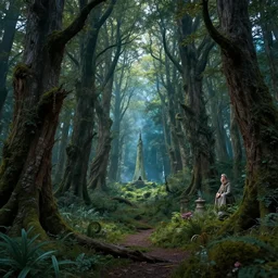 enchanted forest. j. r. r. tolkien's middle - earth and arthurian legendarium within the kingdom of avalon. fantastical. beautiful full deep color photography by ansel adams. supreme master of landscapes. iconic. 4 k. lighting by james gurney, artists master series : color and light by 3 dtotal