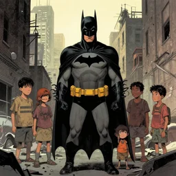 what if Batman was born in a poor family by Burnie Wrightson, city