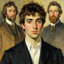 portrait of a young man, illustrated by joaquin sorolla and diego velazquez and moebius