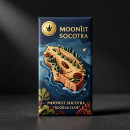 moonlit socotra island, conceptual chocolate bar packaging, label design, behance, packaging of the world, award, front label, packaging design, craft