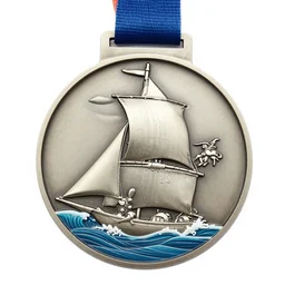 magic list, medal, metal, ride the wind and waves, sea king, mechanical warrior, sail, set sail, ocean, take off, digital art, rendering, technology, sunshine, real, metaverse, maple syrup