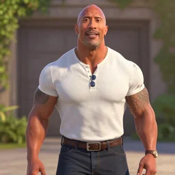 Dwayne Johnson as a Pixar character