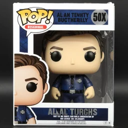 individual funko pop, alan turing silk screen butcher billy style