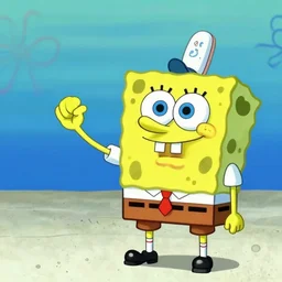 squidward dabbing, spongebob cartoon still, high definition