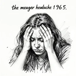 the meager headache 1 9 6 5, pen and ink, scribbly, sketched, highly detailed, illustration for the new yorker, black and white, foutain pen