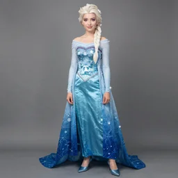 Jensen Ackles does Elsa from frozen cosplay, full body shot, high quality photography,  hyper detailed, hyper realistic