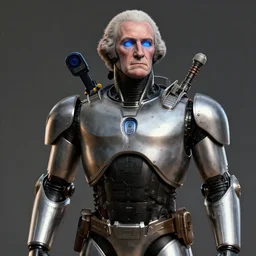 George Washington as Robocop, digital art, realistic, highly detailed, trending on artstation, unreal engine, octane render
