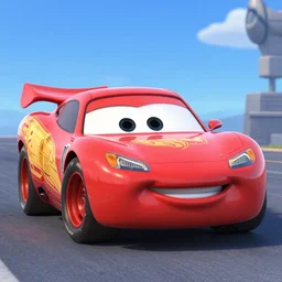 black lightning mcqueen, claymation, 8 k, cgosociety,