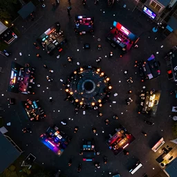 an intricate drone photograph of a lan party, ultra wide lens, aerial photography,