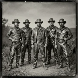 1880s tintype photography of heavy metal band