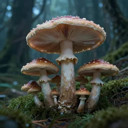 eldritch mushrooms in forest, realistic, beautiful texture, beautiful graphics, fantasy artwork, very beautiful scenery, hd, hdr, ue 5, ue 6, unreal engine 5, cinematic 4 k wallpaper, 8 k, ultra detailed