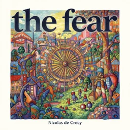 ( ( ( ( the fear ) ) ) ) by nicolas de crecy!!!!!!!!!!!!!!!!!!!!!!!!!!!, overdetailed art, colorful, artistic record jacket design