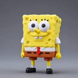 spongebart simpsonpants, an anime nendoroid of spongebart simpsonpants, figurine, detailed product photo