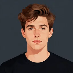 portrait of a young man, illustrated by marta dahlig