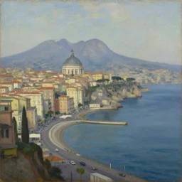 oil painting of naples by harold weston