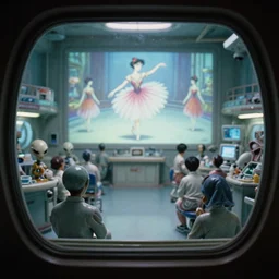 fuji 5 0 r, 3 5 mm ; closeup aliens film still of busy medical bay interior window lookout view like ; in the background projection of beautiful hyperrealistic film still from kagemusha movie of seinen manga ballerina scene in style of 1 9 9 0 frontier in porcelain 3 5 mm photography magazine architectural studio edition, highly detailed, cinematic lighting, 8 k
