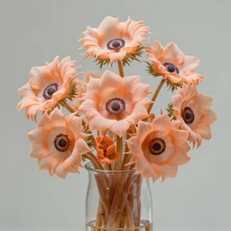 light orange by gabriele munter, by william russell flint weary. a photograph of a group of anemones in a vase