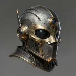 steampunk helmet fantasy art mask robot ninja stylized digital illustration sharp focus, elegant intricate digital painting artstation concept art global illumination ray tracing advanced technology chaykin howard and campionpascale and cooke darwyn and davis jack