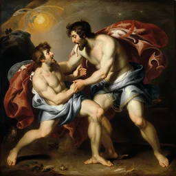 son devouring his father saturn, painting by francisco goya, high detailed,