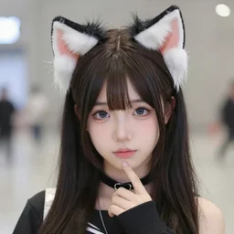 cute looking martin shkreli cosplaying a girl with cat ears