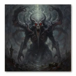 terrible eldritch horror oil painting