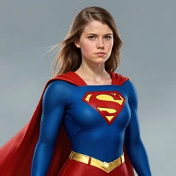 greta thunberg as supergirl, artwork by earl norem, detailed digital art, trending on Artstation