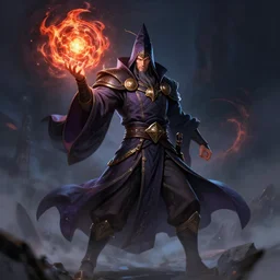 full body portrait of a powerful wizard wielding nuclear magic. award winning digital art, trending on artstation