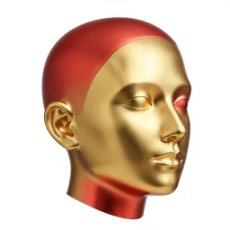 a head made out of melting metal, it is of golden and red and black colors, it is wearing sunglasses and a hat, there are flowers all around it, blue paint melting, vogue cover style, greg rutkowski style, demonic style, artgerm style, basquiat style