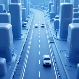 futuristic liege, belgium, roads view, volumetric blue light, hyperdetailed, artstation, cgsociety, 8 k