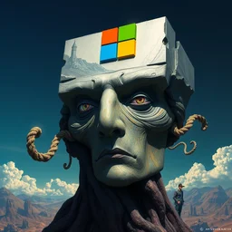 microsoft by salvador dali, trending on artstation, favorites on deviantart, high quality art. artwork masterpieces, award winning