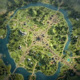 top view, fantasfy map, 4k HD, trending on artstation, hyper detailed